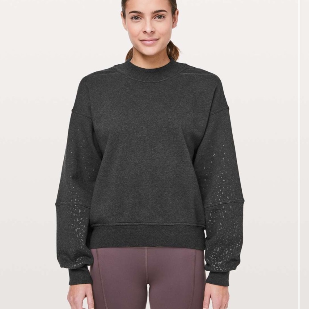 lululemon athletica Dark Charcoal Grey Crewneck Sweatshirt